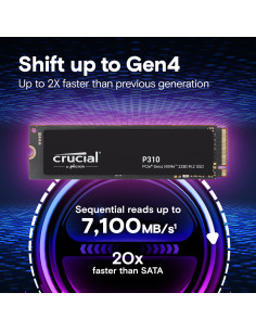 SSD CRUCIAL 1TB P310 CT1000P310SSD8 M.2 NVME 4x4 R/W... 2