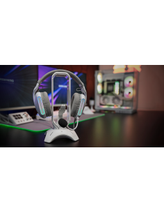 MARSGAMING GAMING CUFFIA+MIC MHPRO WHITE RGB PC MAC... 2