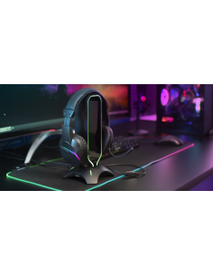 MARSGAMING GAMING CUFFIA+MIC MH122 BLACK RGB PC MAC...