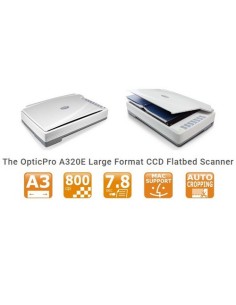 SCANNER PLUSTEK OPTIC PRO A320E A3 CCD 300DPI SUPP.MAC