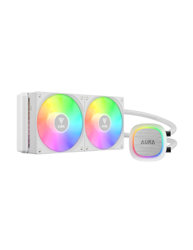 GAMDIAS RAFF.LIQUIDO AURA GL240 V2 WHITE 2xFAN ARGB