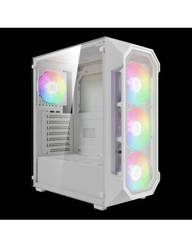 GAMDIAS CASE MID TOWER AURA GC1 ELITE WHITE 4120mm ARGB FAN TG MESH