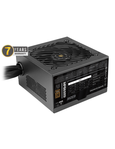 MARSGAMING ALIMENTATORE MPB650SI  650W 80PLUS BRONZE APFC 2X PCIE6+2PIN