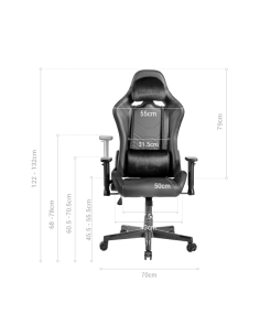 MARSGAMING SEDIA GAMING MGC-PRO PK PELLE NERA  ROSA 2