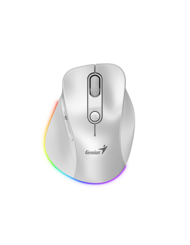 GENIUS MOUSE WIR. ERGO 9000S PRO MINI RGB BT DUO WIRELESS (BT +2.4Ghz) PEARL WH