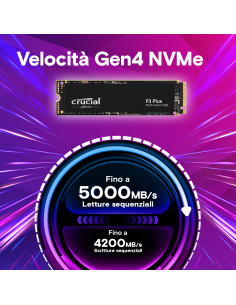 SSD CRUCIAL 4TB P3 PLUS CT4000P3PSSD8 M.2 NVME 4x4 R/W... 2