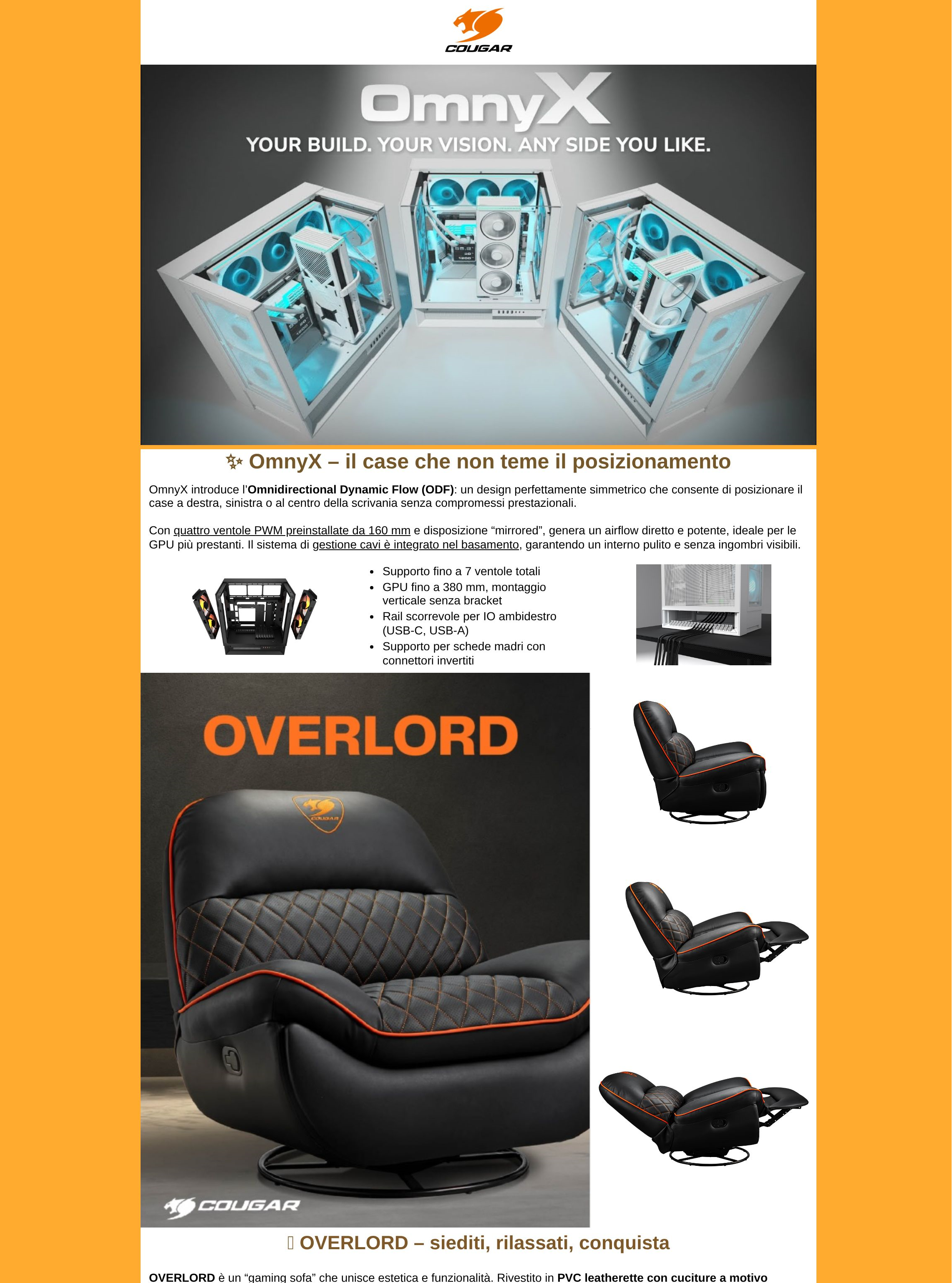 Cougar lancia OmnyX & Overlord