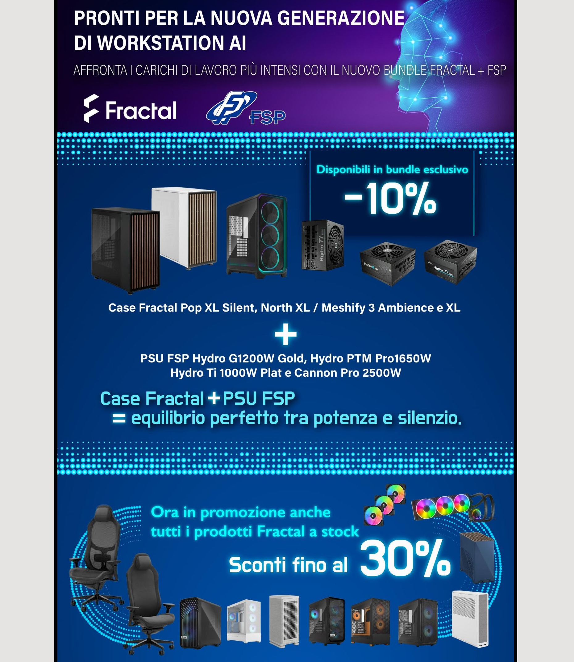 Prestazioni AI senza compromessi: il bundle Fractal + FSP